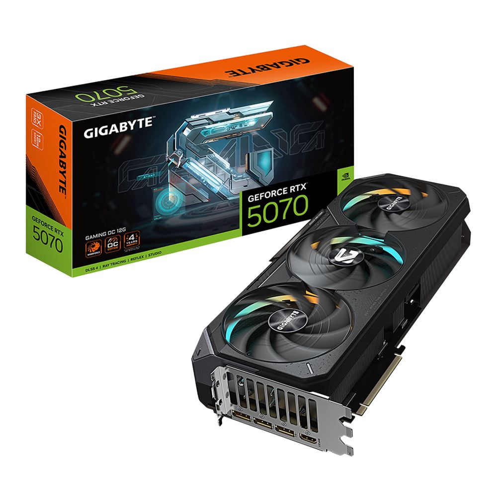 Gigabyte NVIDIA GeForce RTX 5070 Ti Gaming Overclocked Triple Fan 16GB GDDR7 PCIe 5.0 Graphics Card